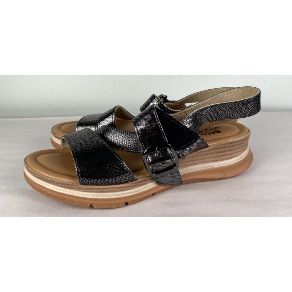 Spring Step Sandals Womens 40 9 9.5 Strappy Platform Comfort Italy Leather